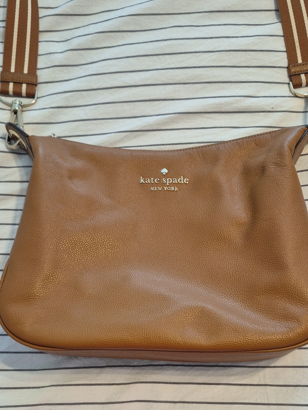 kate spade New York Tan Leather Crossbody Bag